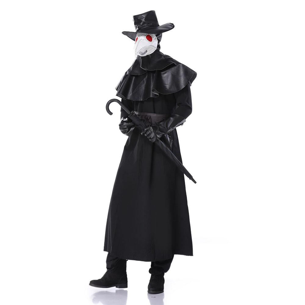 Plague Doctor Costume Steampunk Style Medieval Plague Doctor Cosplay Set For Halloween Party