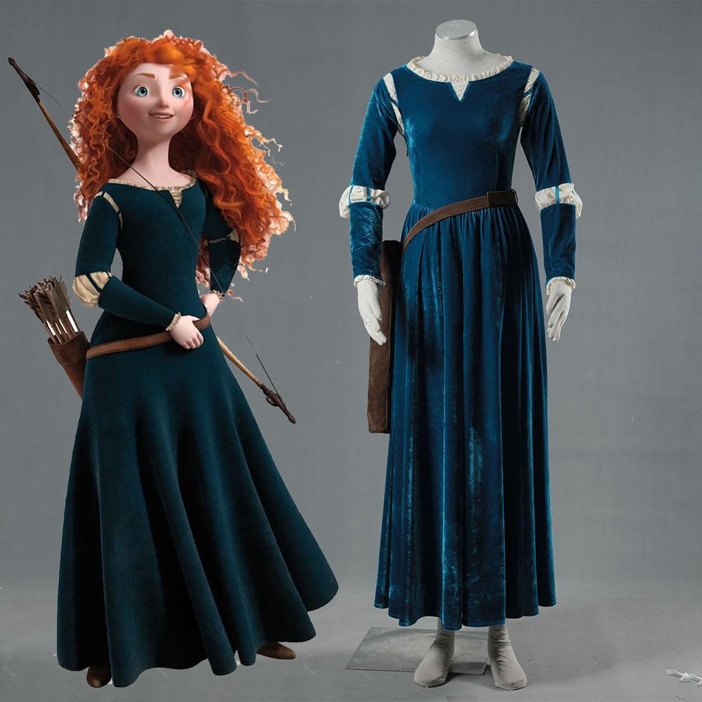 Brave Costume The Princess Merida Cosplay Set For Kids and Women – Jolly  Costume