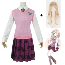 Load image into Gallery viewer, 6 PCS Danganronpa Costume Kaede Akamatsu Cosplay Dress Set School Uniform With Wig