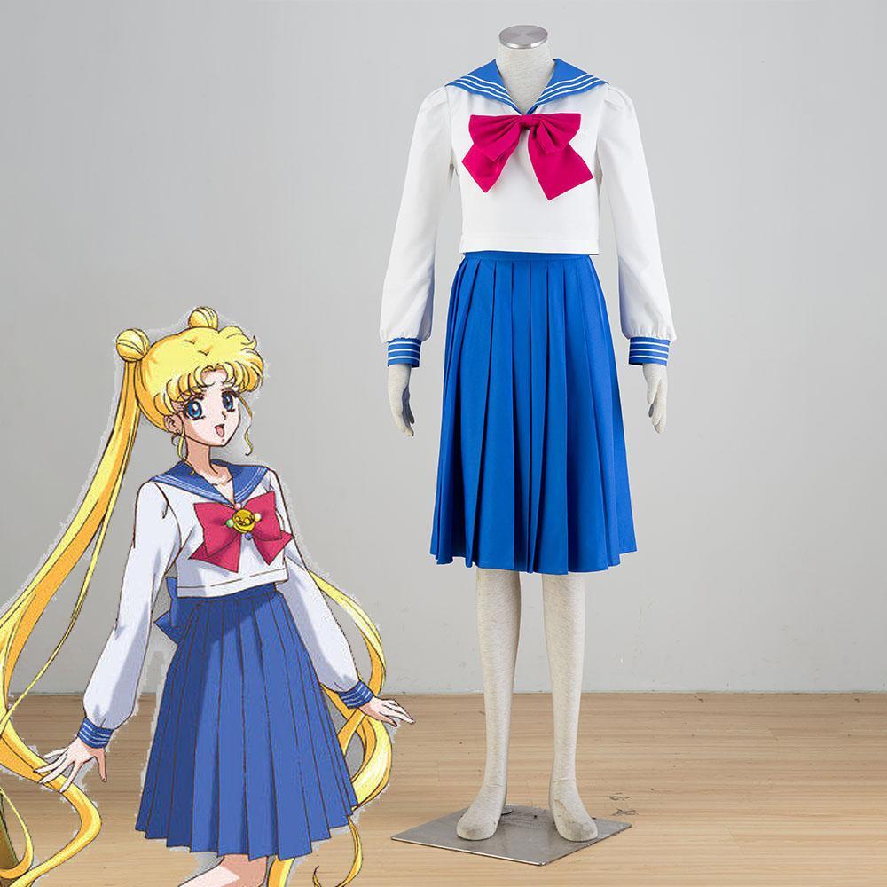 Women and Kids Sailor Moon Costume Sailor Moon Tsukino Usagi Cosplay Sailor School Uniform Sets