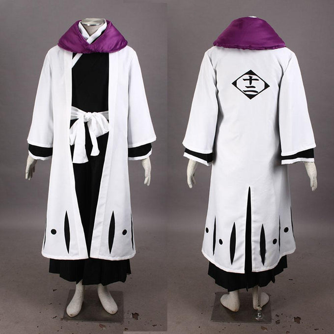 Men and Children Bleach Costume Kurotsuchi Mayuri Cosplay Kimono Full Outfit