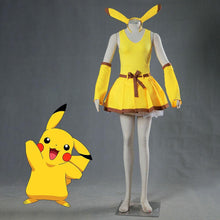 Load image into Gallery viewer, Women and Kids Pokemon Costume Pikachuu Personification Cosplay Sets