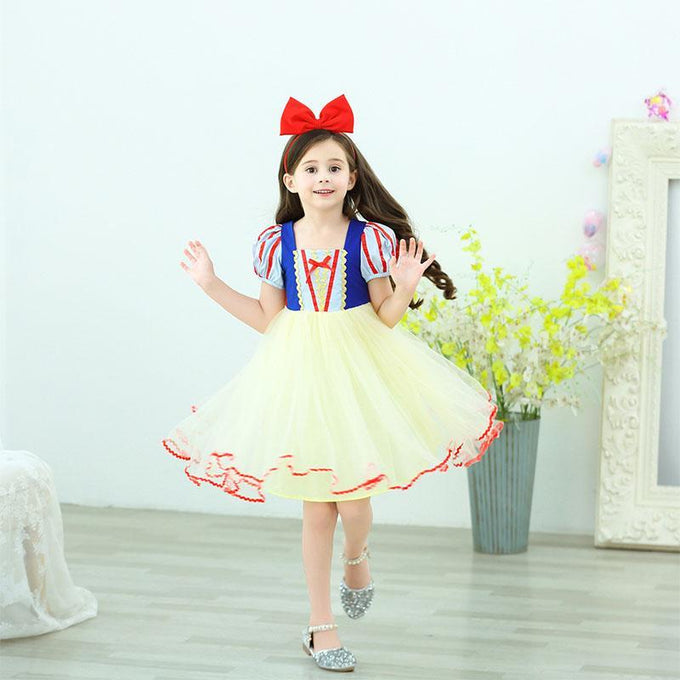 High Quality Princess Costume Snow White Dress With Accessories For Girls Party