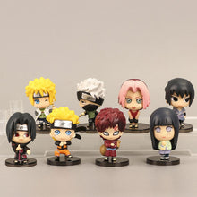 Load image into Gallery viewer, 8Pcs 6cm Naruto Figure Naruto Itachi Sasuke Gaara Kakashi Cute Chibi Figure Toys