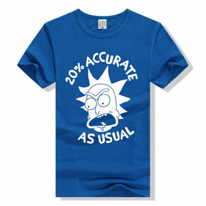 Mens Rick and Morty Cotton As Usual Tee Shirt Crew Neck Printed Summer Casual Tops