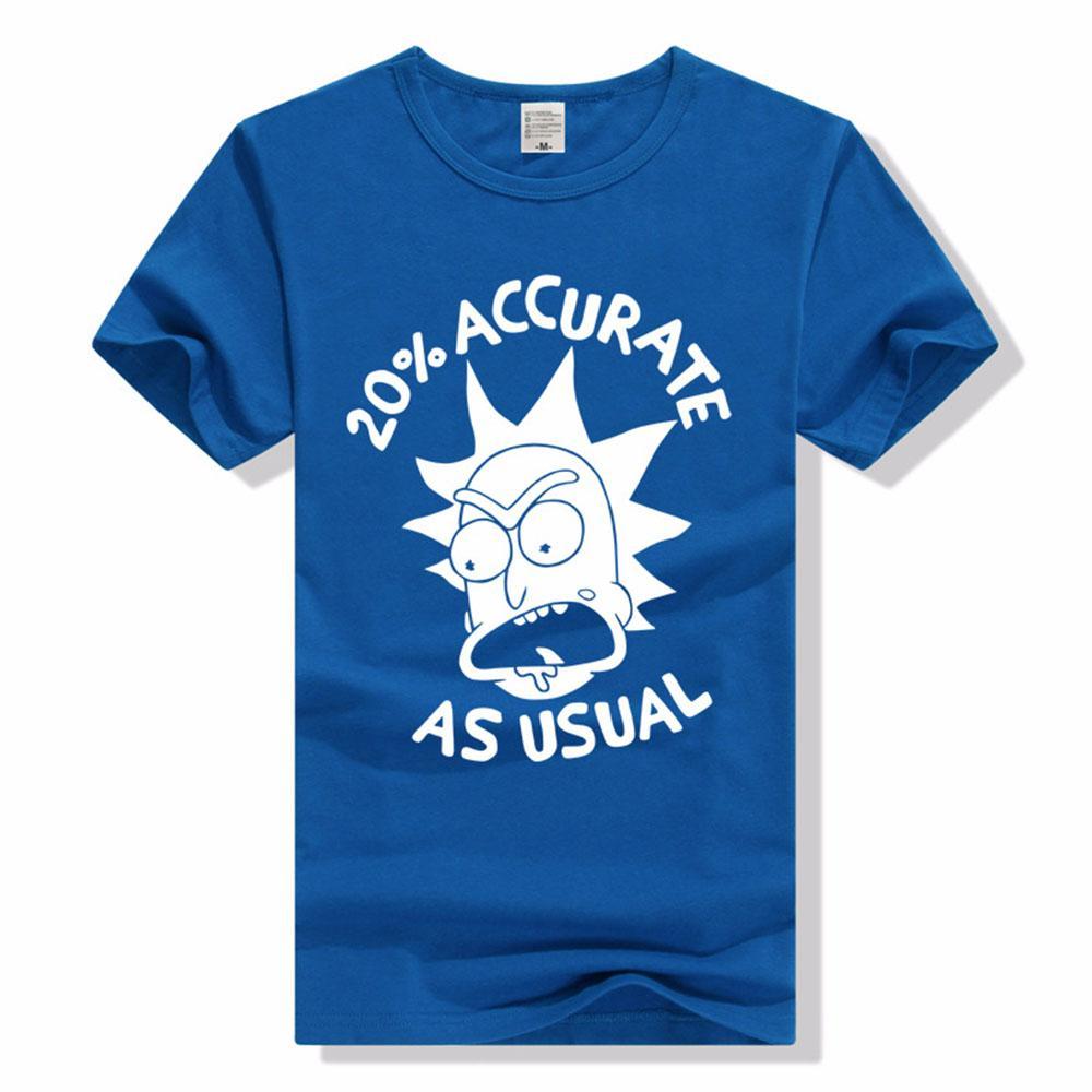 Mens Rick and Morty Cotton As Usual Tee Shirt Crew Neck Printed Summer Casual Tops