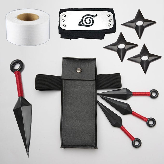 Naruto Costume Naruto Ninja Pack with Kunai Weapons Leg Band Bag
