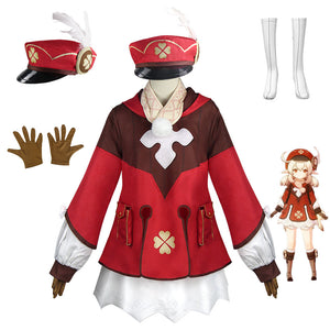 Genshin Impact Costume Klee Cosplay Full Set Halloween Costume For Women