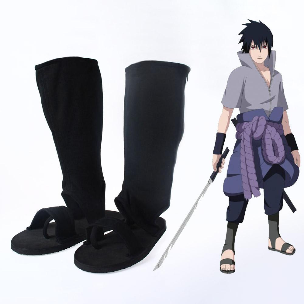 Naruto Shippuden Uchiha Sasuke Cosplay Shoes Boots Halloween Costume