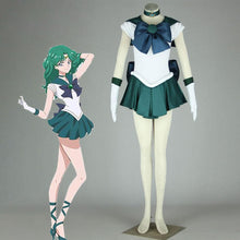 Load image into Gallery viewer, Sailor Moon Costume Sailor Neptune Kaiou Michiru Cosplay Full Fight Sets For Women and Kids