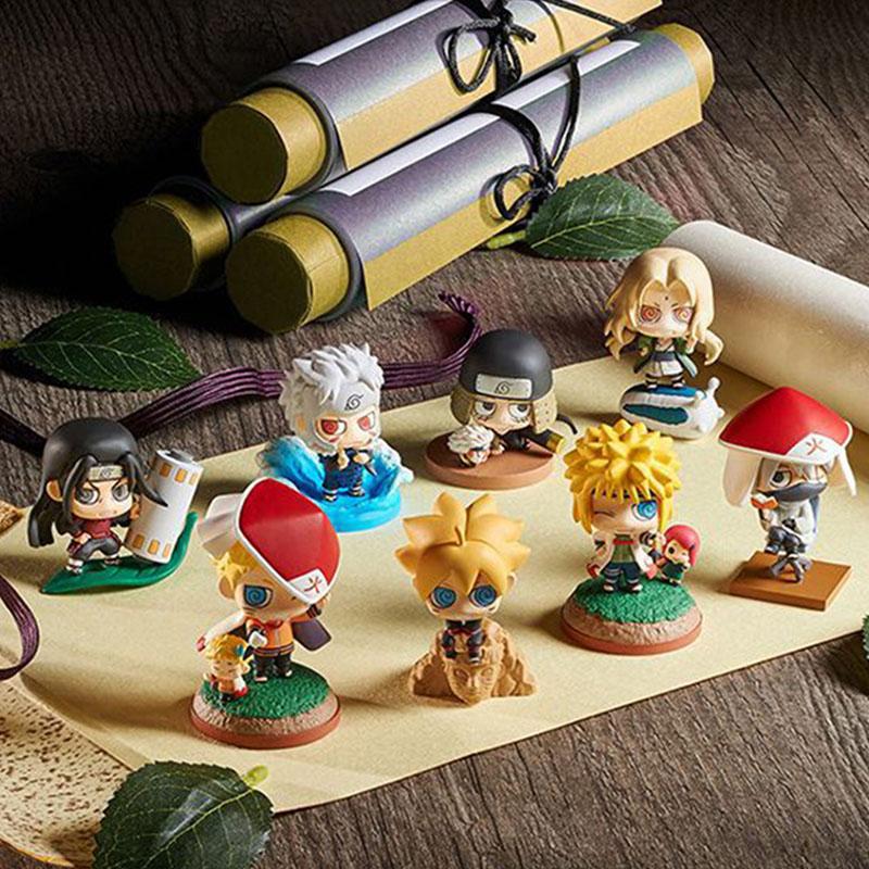 8Pcs 5cm Naruto Boruto Figure Every Generation hokage Set Figure Cute Chibi Toys