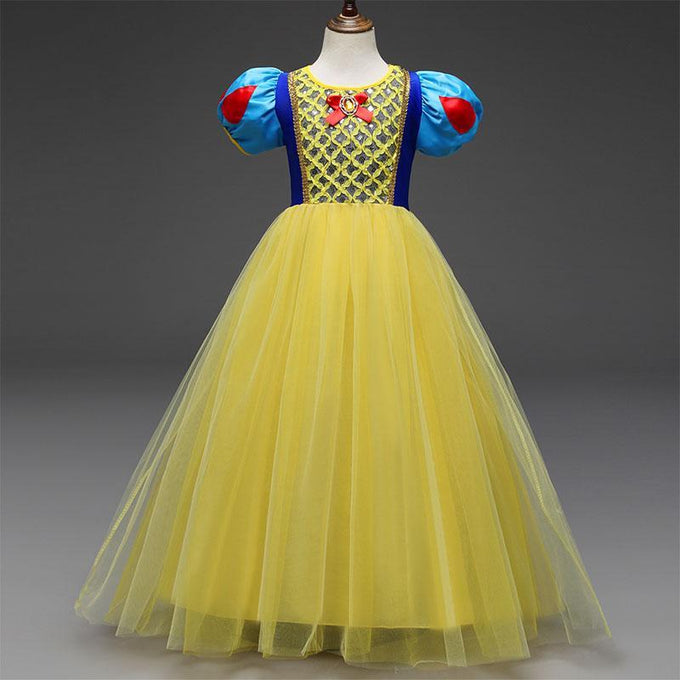 Kid's Snow White Costume Princess Costumes Puff Sleeve Dress With Accessories