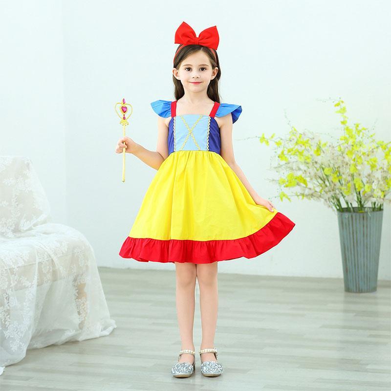Princess Costume Snow White Summer Dress With Accessories For Girls Party