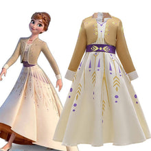 Load image into Gallery viewer, Kids Frozen Costume Princess Anna Cosplay Birthday or Party Dress With Accessories