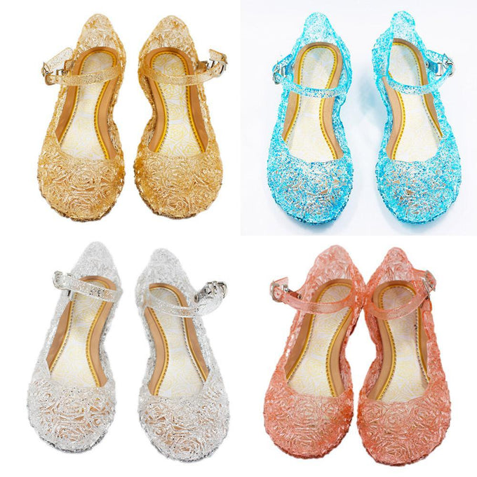 Kids Disney Frozen Snow White Costume Princess Elsa Anna Cosplay Shoes