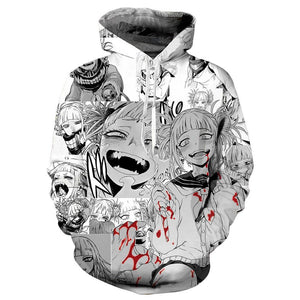 Mens My Hero Academia Printed Pullover Trainning Suit Hoodie Sweatshirt