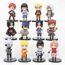 Load image into Gallery viewer, 12PCS 7cm Naruto Figure Cute Chibi Naruto Gaara Itachi Sakura Konoha Figure Toys