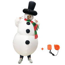 Load image into Gallery viewer, Inflatable Snowman Cosplay Costume Blow Up Suit Halloween Christmas Party For Adults and Kids