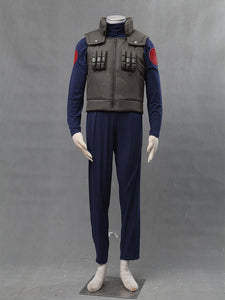 Anime Naruto Hatake Kakashi Men and Children Cosplay Costume Halloween Clothes