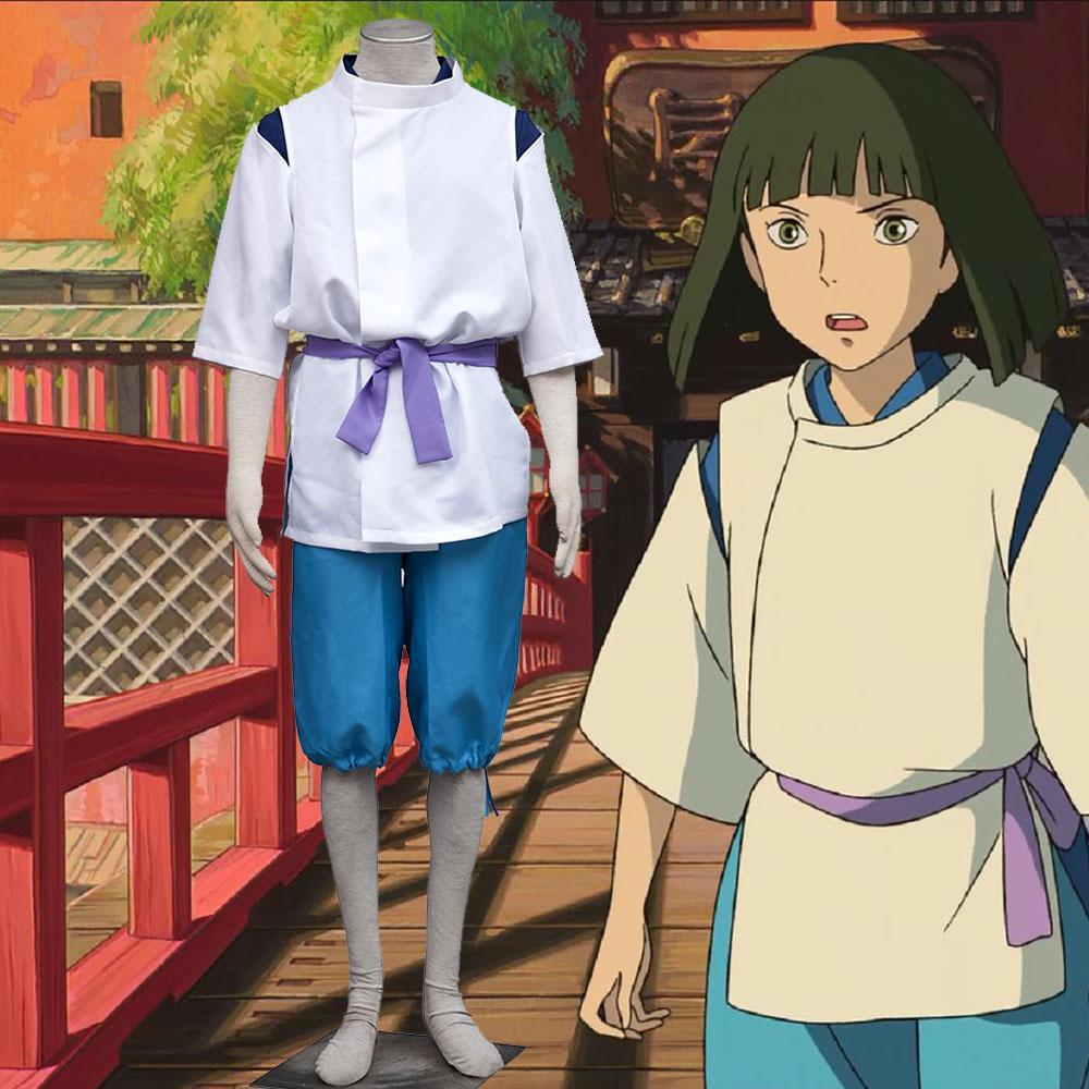 Spirited Away Cosplay Haku Costume Kimono Suit For Men