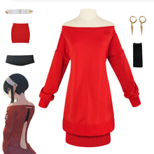 Load image into Gallery viewer, Women Spy x Family Costume Yor Forger Briar Normal Red Outfit with Accessories