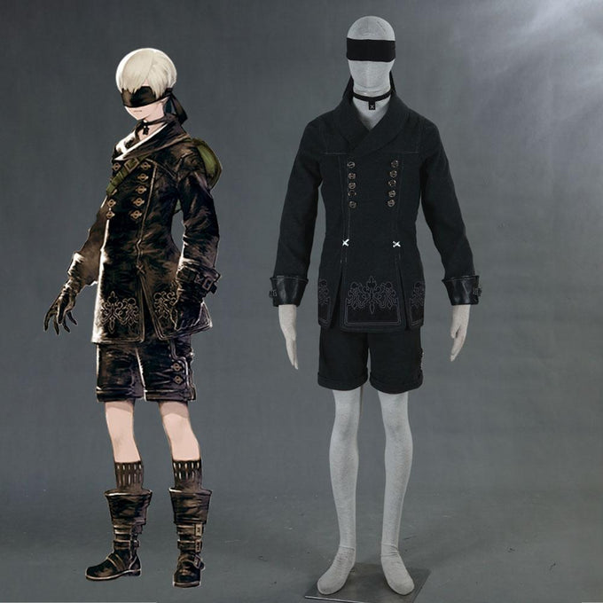 NieR:Automata Costume YoRHa No. 9 Type S Cosplay Set For Men and Kids
