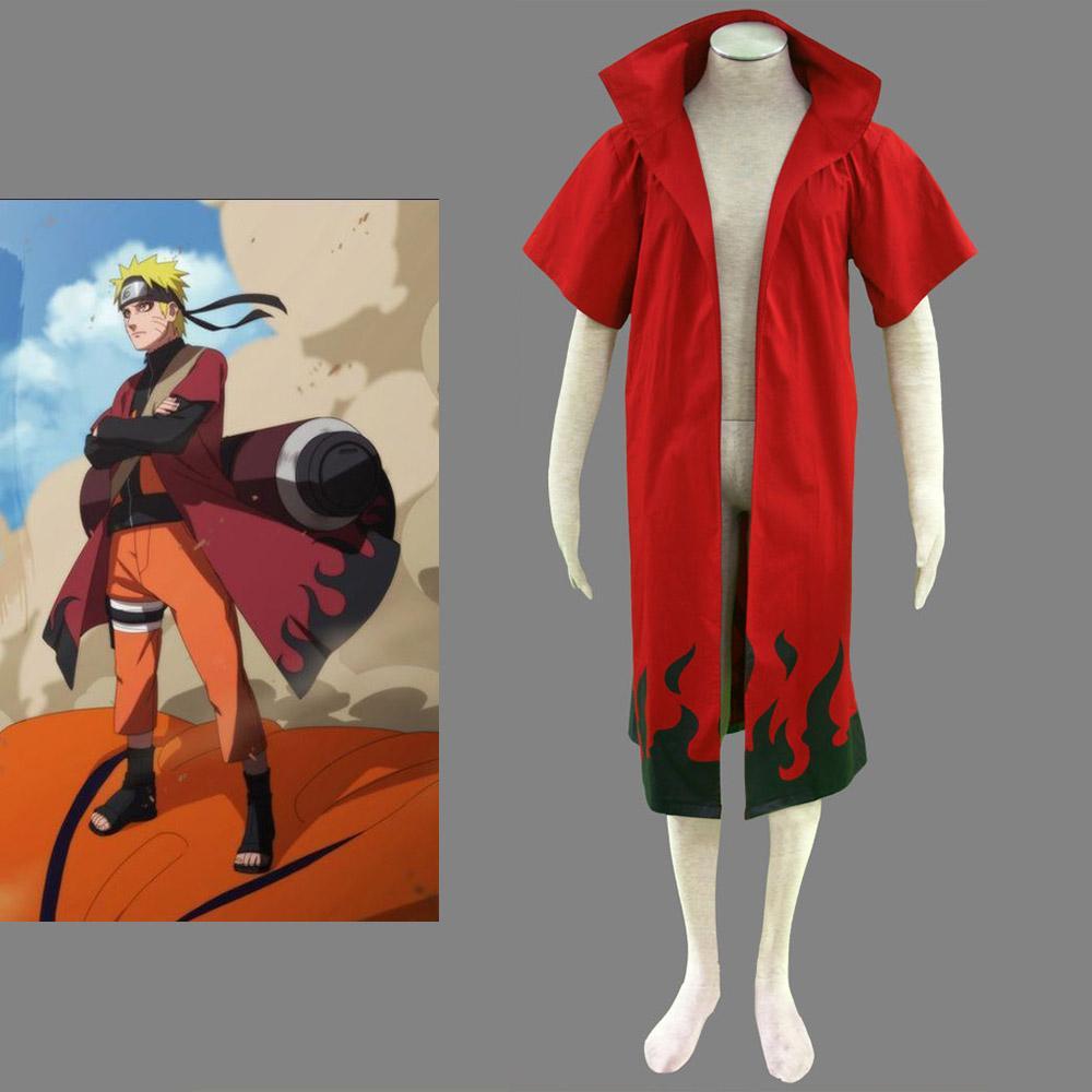 Naruto Shippuden Uzumaki Naruto Cosplay Cloak Coat Halloween Costume