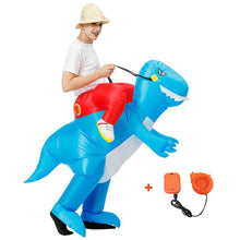 Load image into Gallery viewer, Inflatable Dinosaur Costume T-Rex Dino Rider Outfit Halloween Cosplay Blow Up Costume For Adults