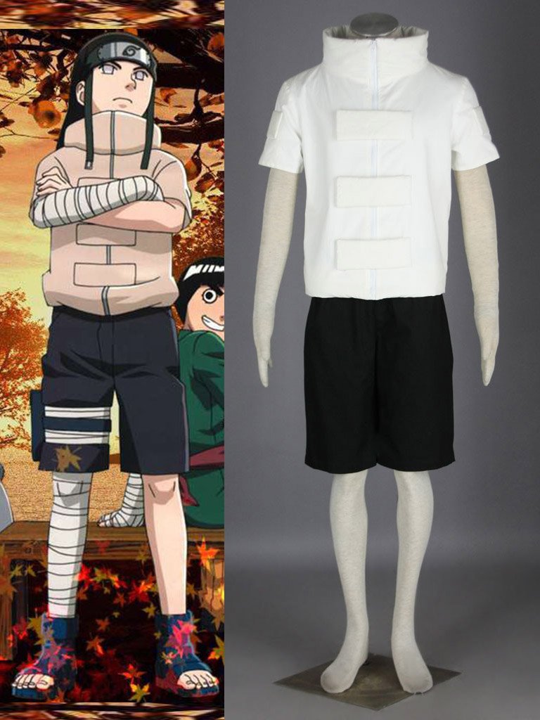 Naruto Shippuden Hyuuga Neji Cosplay Set Costume