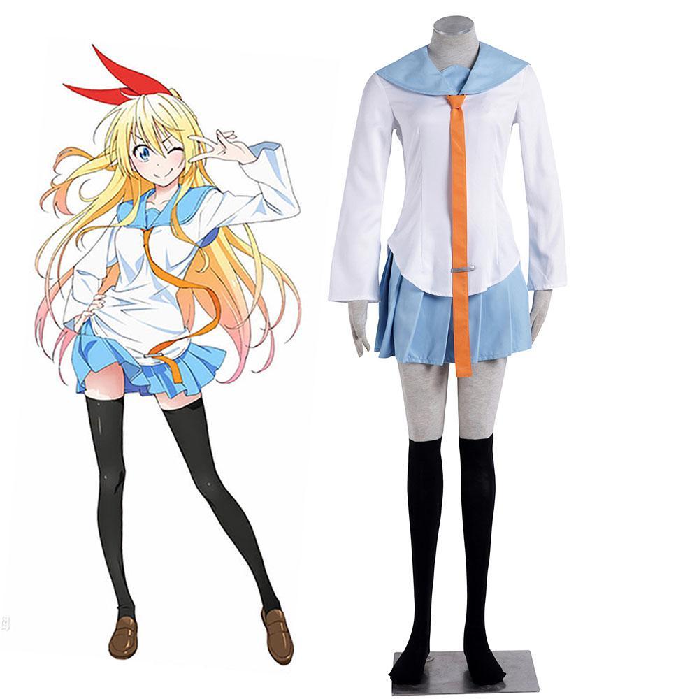 Nisekoi Costume Kirisaki Chitoge Cosplay Set For Women and Kids