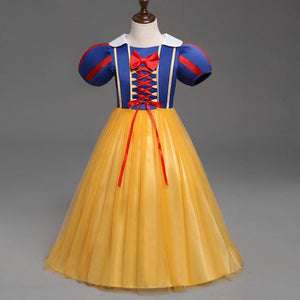 Princess Snow White Costume Generic Dress Up with Accessories for Girls Party