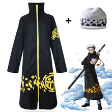 Load image into Gallery viewer, One Piece Costume Trafalgar Law Cosplay Coat with Hat For Men Halloween Costumes