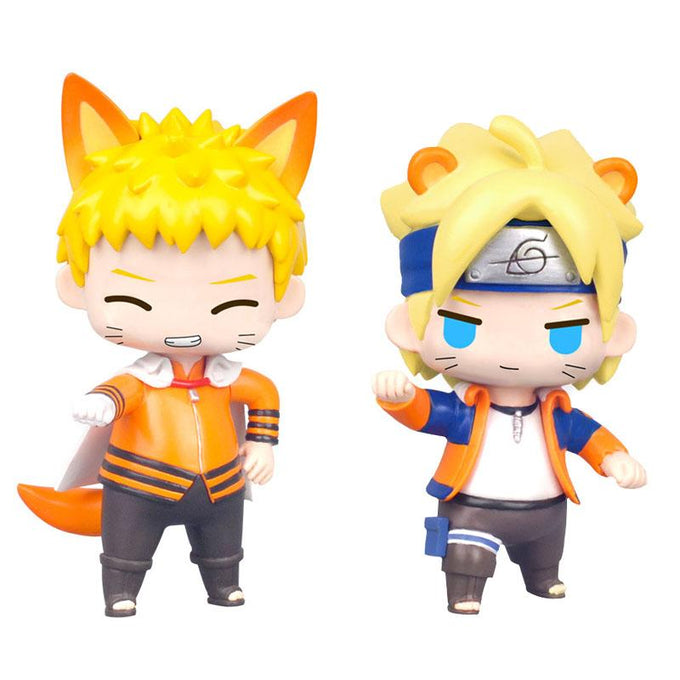 10cm Naruto Boruto Figure 7th hokage Cloak Figure Cute Chibi PVC Toys