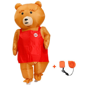 Inflatable Teddy Bear and Hello Kitty Cosplay Costume Halloween Christmas Party For Adults