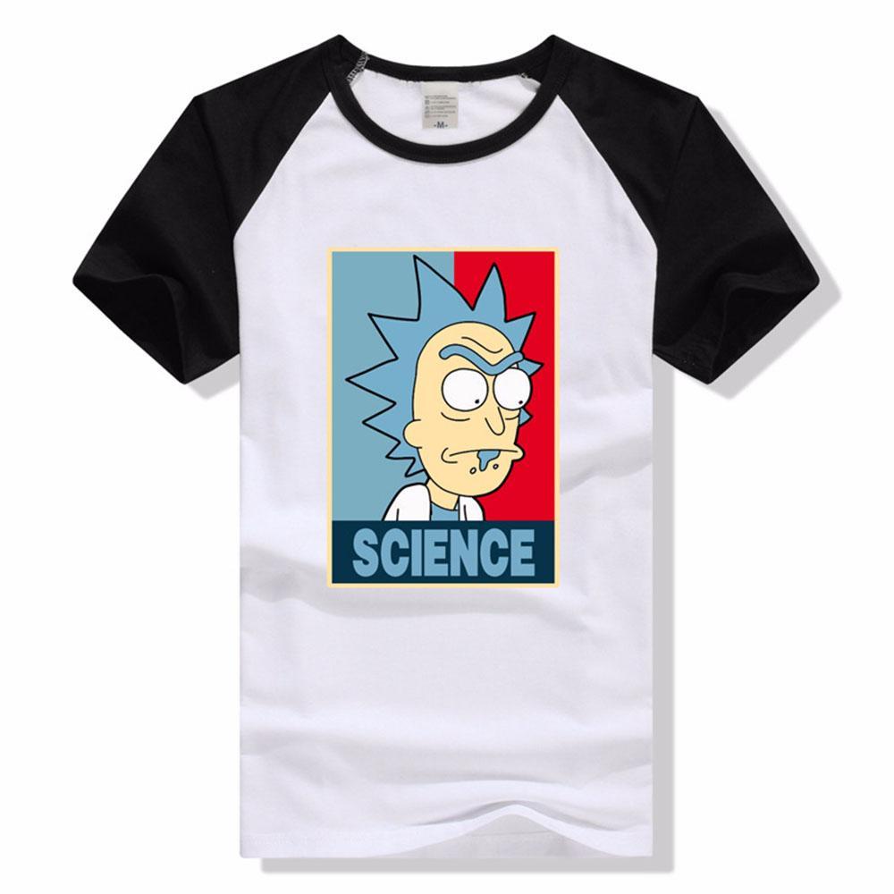 Mens Rick and Morty Cotton Tee Shirt Crew Neck Printed Summer Casual Tops