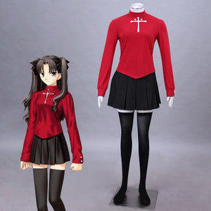 Women and Kids Fate Stay Night Costume Rin Tohsaka Cosplay Full Sets
