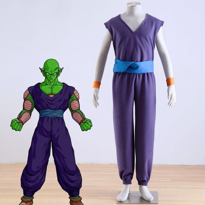 Men and Kids Dragon Ball Costume Piccolo Cosplay Practice Clothes Full Set