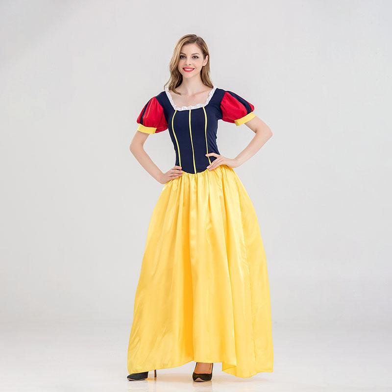 High Quality Women's Snow White Costume Adult Princess Costumes Dress