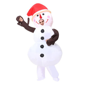Inflatable Snowman Cosplay Costume Halloween Christmas Party For Adults