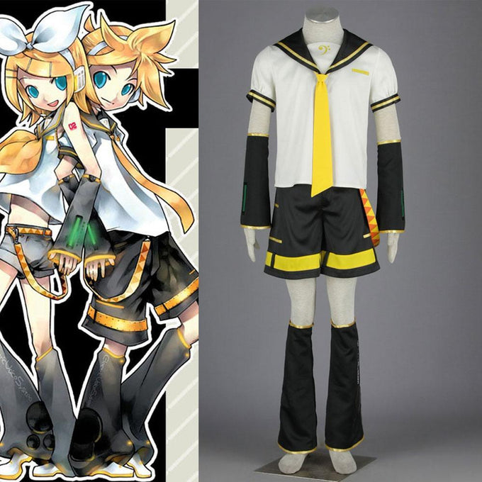 Vocaloid Costume Kagamine Rin Cosplay Set 2nd Version For Women and Kids
