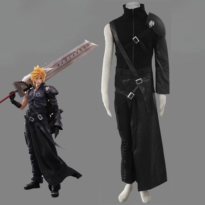 Men and Children Final Fantasy 7 Costume Cloud Strife Cosplay Full Set