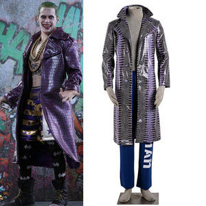 Suicide Squad Costume The Joker Cosplay Set For Men and Kids