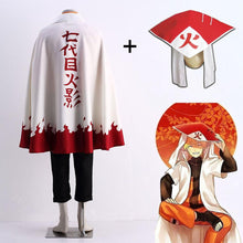 Load image into Gallery viewer, 2 PCS Anime Naruto Costume 7th Hokage Cloak Cosplay Robe With Hokage Hat