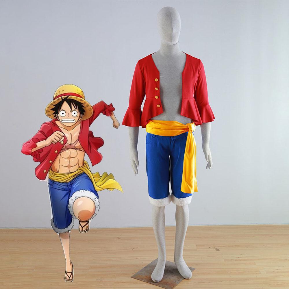 Men and Children One Piece Costume Monkey D Luffy Cosplay Sets