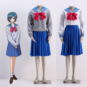 Women and Kids Sailor Moon Costume Sailor Mercury Mizuno Ami Cosplay Autumn School Uniform Sets