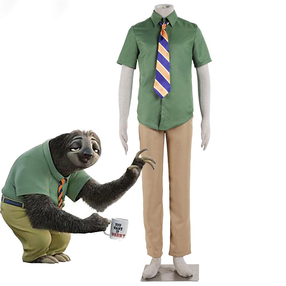 Zootopia Costume The Sloth Flash Cosplay Set For Kids and Men