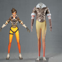 Load image into Gallery viewer, Overwatch Costume Tracer Lena Oxton Cosplay Set For Women and Kids