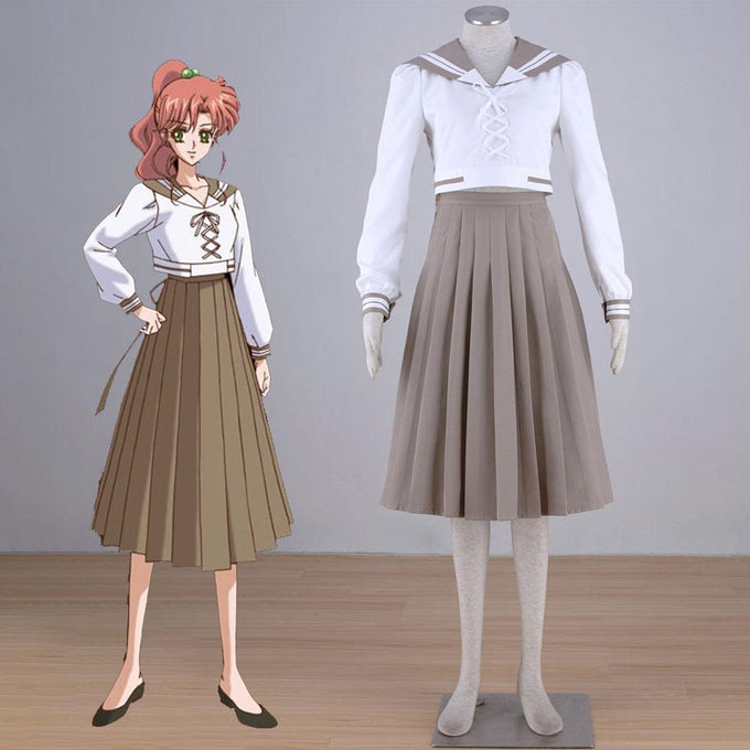 Women and Kids Sailor Moon Costume Sailor Jupiter Kino Makoto Cosplay School Uniform Sets
