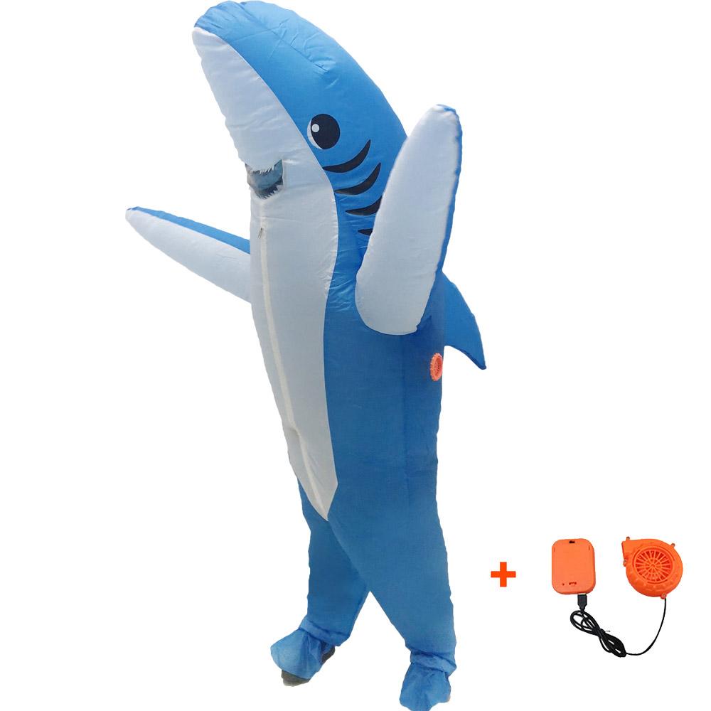 Inflatable Big Shark Cosplay Costume Halloween Christmas Party For Adults