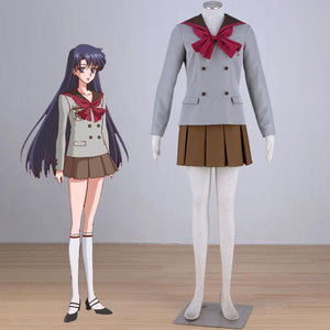 Women and Kids Sailor Moon Costume Sailor Mars Heino Rei Cosplay Winter School Uniform Sets